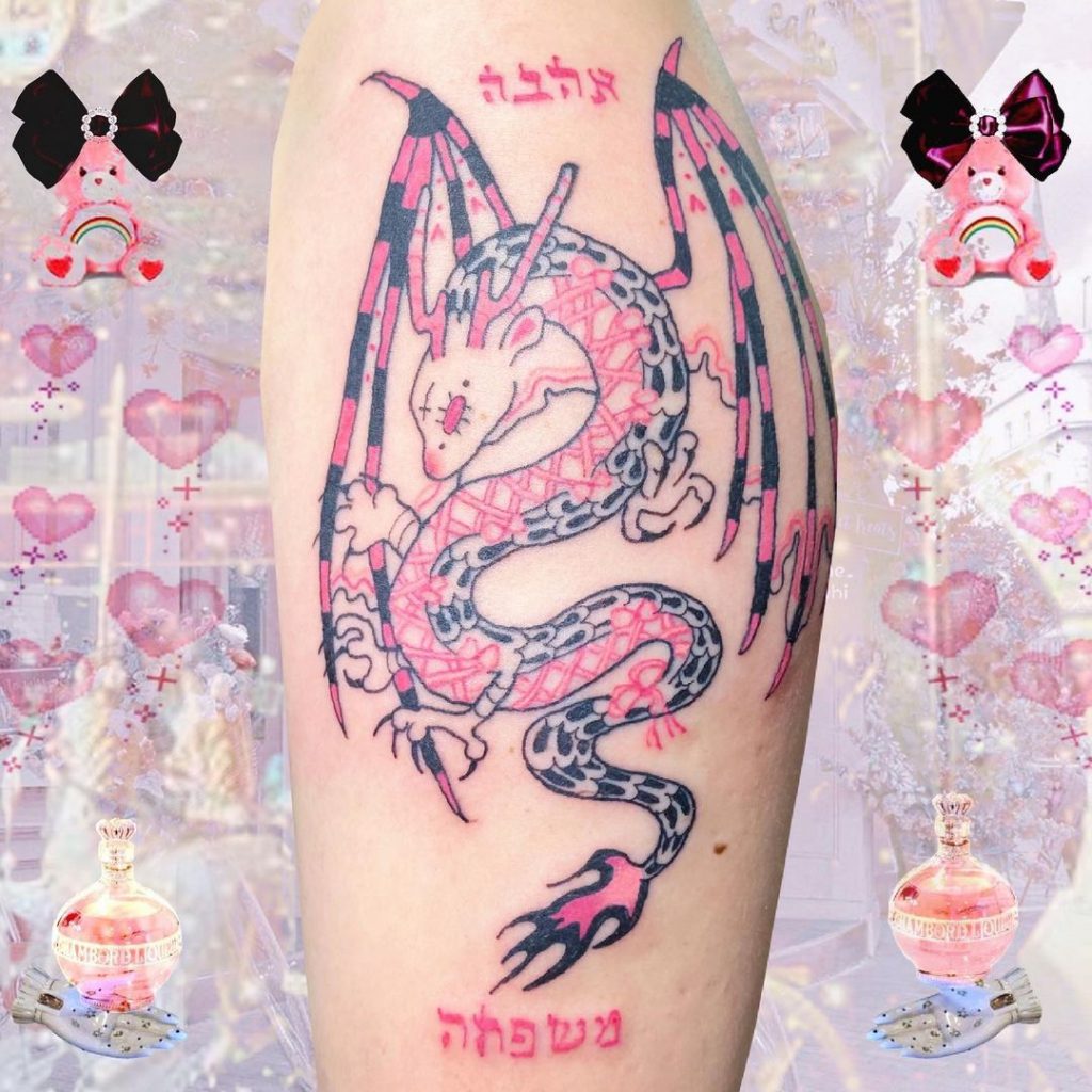 chorareii_bubblecaat_tracy_tattoo_ribbondragon